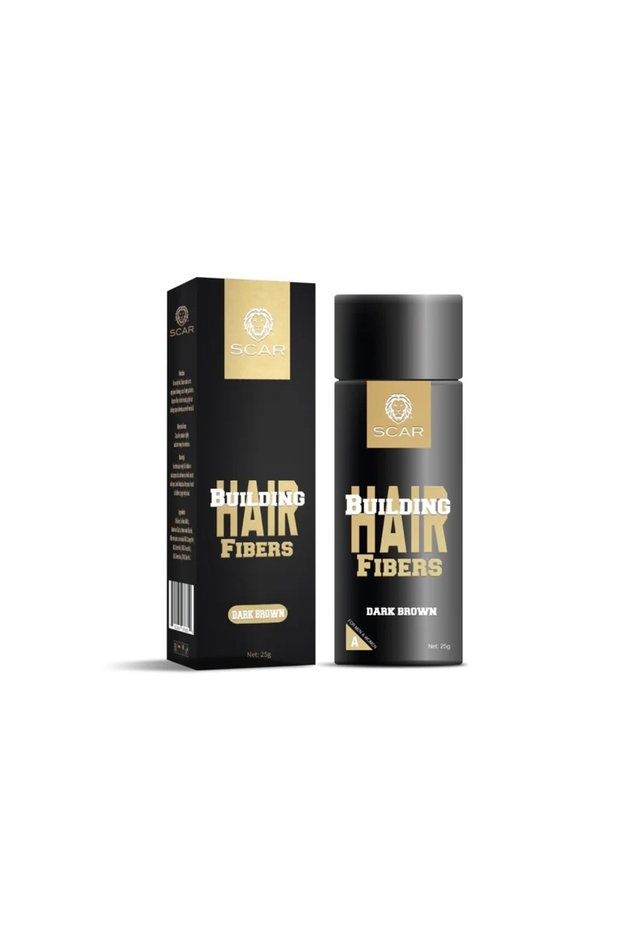 Scar Hair Building Fibers 25g – Dark Brown, Instant Hair Thickening Powder for Men & Women