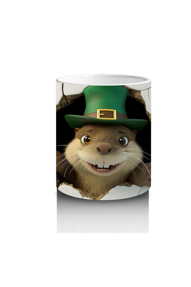 فأر على شكل برسيم – كوب قهوة مطبوع - 3