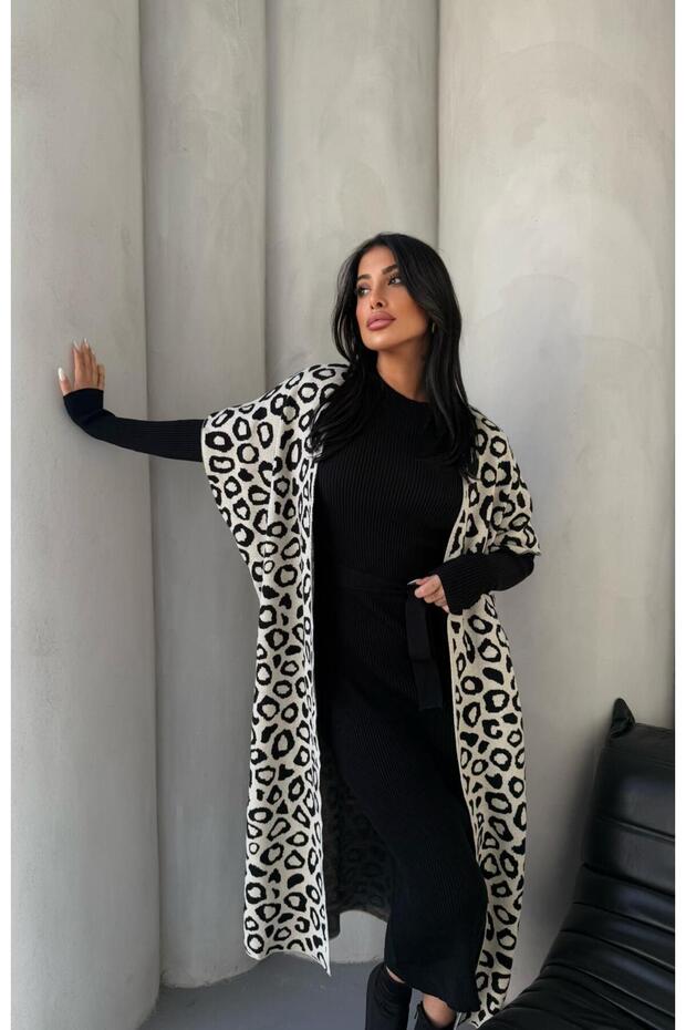 Leopard Pattern Poncho Set - 5