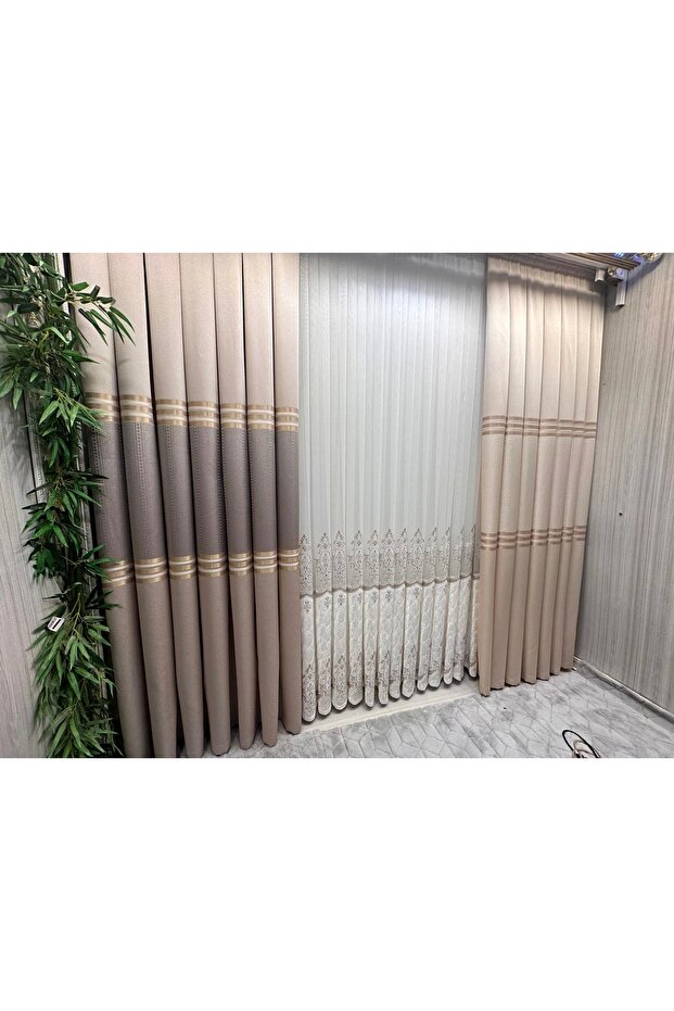 Mizrakli Ft632256 V-5202 Vi̇zon 1/3 Close Pile Background Curtain Apm