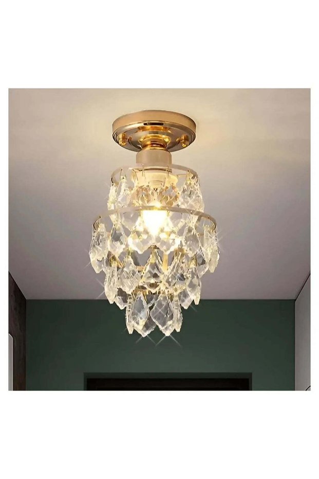 Πολυέλαιος Ezzelin Crystal, 1*E27, Μέταλλο, Χρυσός