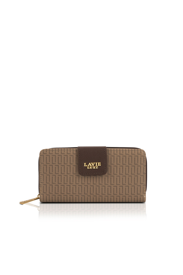 Mono Mia25 Women's Bifold Zip Wallet (Choco)