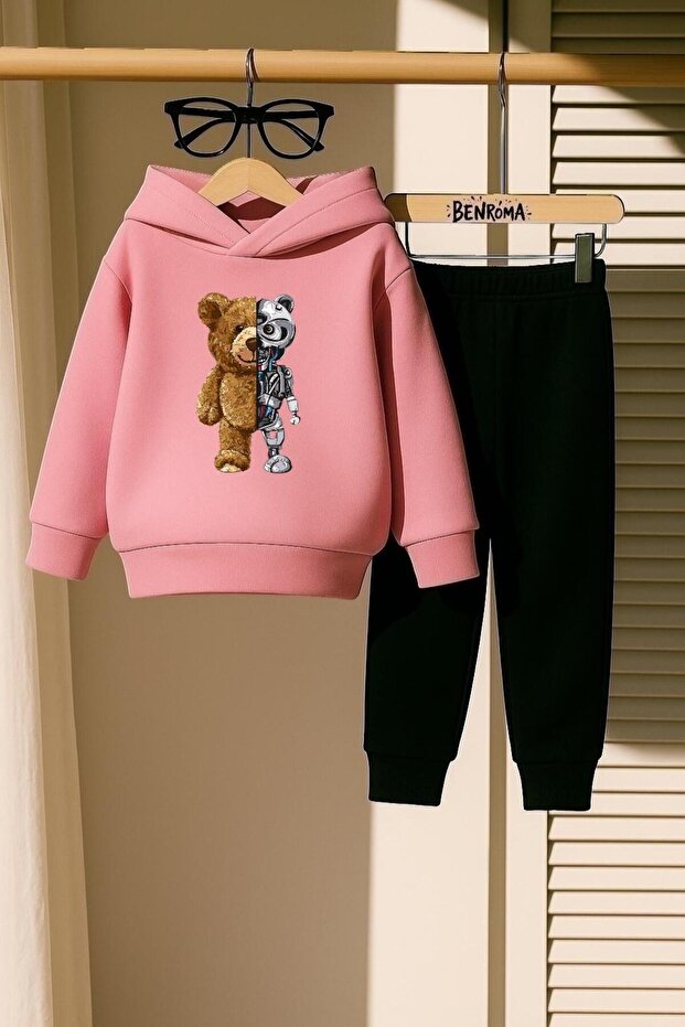 Robotic Printed 3 Thread Children's Tracksuit Set