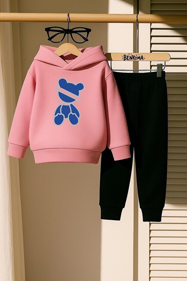Baby Printed 3 Thread Children's Tracksuit Set