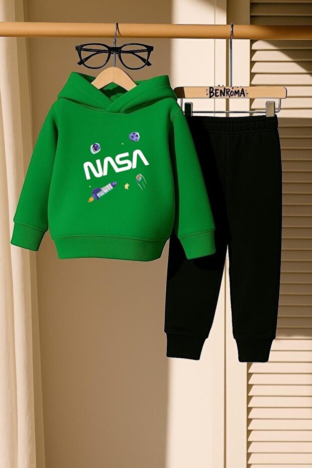 Nasa Printed 3 Thread Children's Tracksuit Set