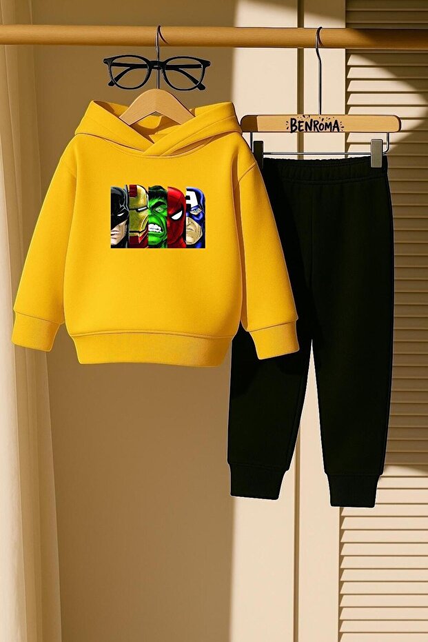Marvel Printed 3 Thread Children's Tracksuit Set