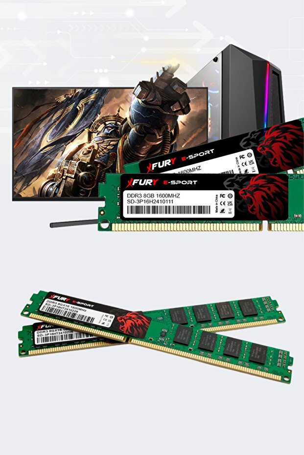 E-Sport 8 GB DDR3 1600 MHz CL11 Masaüstü Ram - 8
