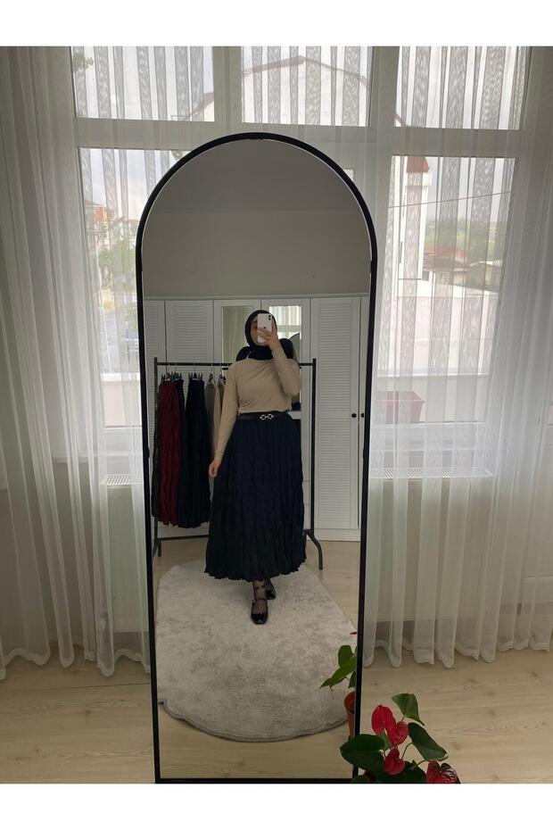 Bej Drape Büzgülü Bluz - 2