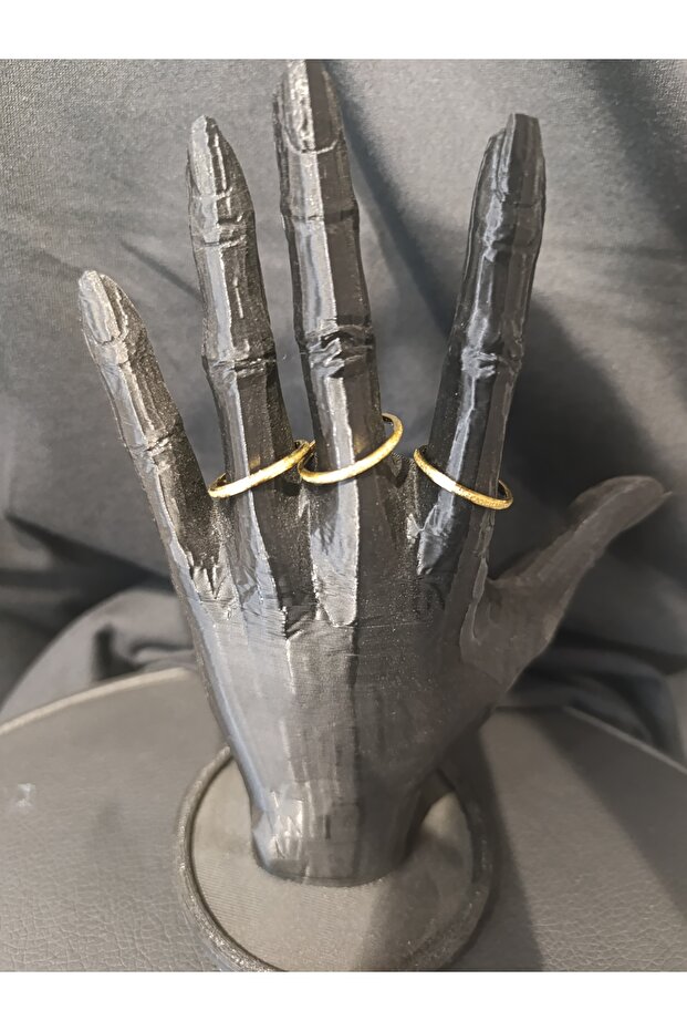 SİMLİ ÜÇLÜ ÇELİK YÜZÜK - 2