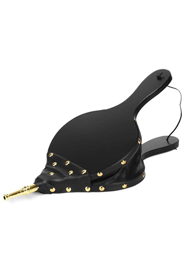 Barbeque Bellows 17"x 7.5" Wood Air Fireplace Blower for Outdoor Camping Hand Bellow BBQ Tools Accessories with Hanging Strap Black