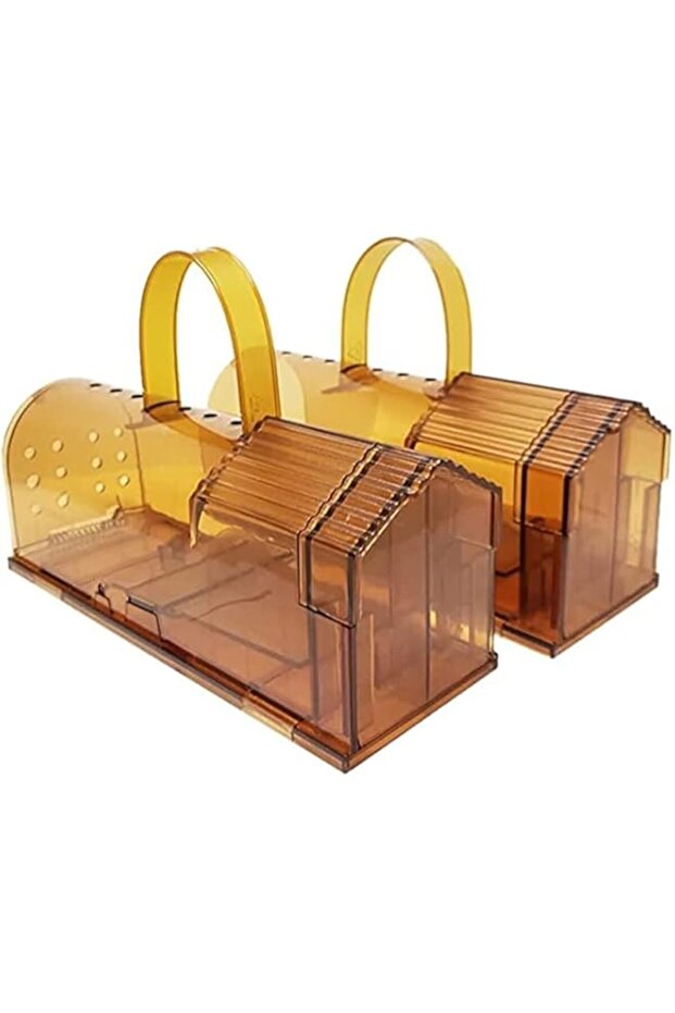 URbazaar 2 Pcs Mouse Trap,Rat Trap Easy to Carry with Handle Safe and Clean, Large Size Trap for Mice, Squirrels, Chipmunks and Small Rodents