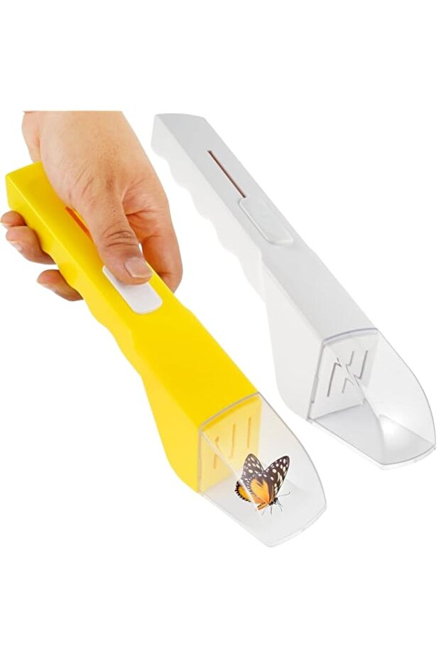 BIGTHREE 2pcs Insect Catcher Tool, Bug Catcher, Handheld Bug Catching Tool, Contactless Bug Catching Container, 27cm, with Clear Window, Quick Release, for Kids/Adults Nature Exploration