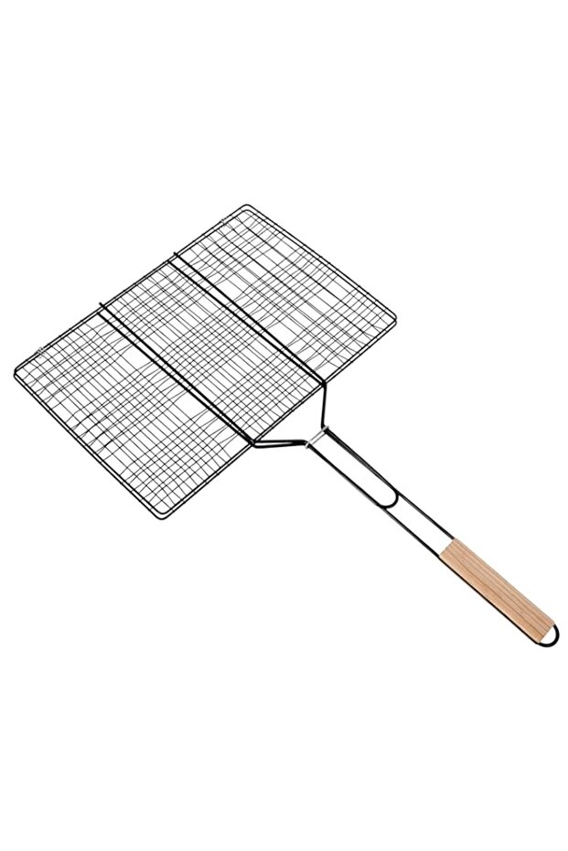Royalford Barbeque Grill Chromium Plated Iron with Handle, RF10384 - Folding Portable BBQ Grill Bas