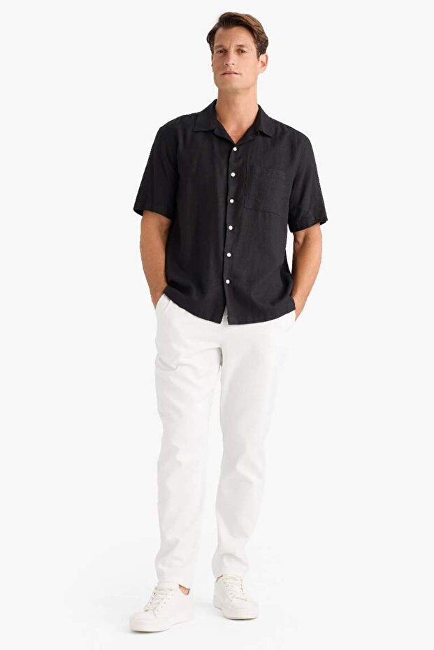 Yazlık Jogger Pantolon Basic Düz Cepli Dar Paça B4091AX24SP - 1