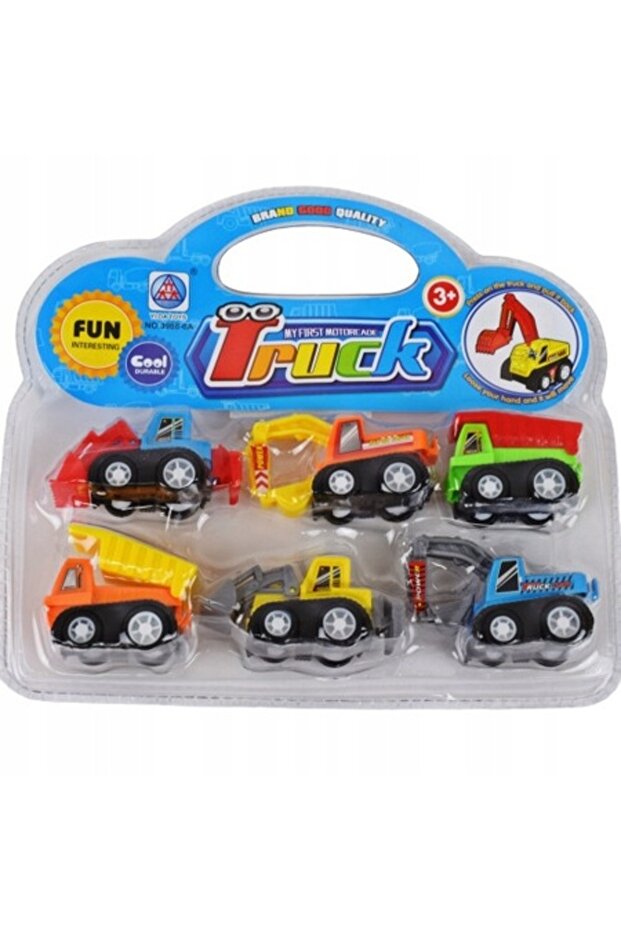 Set de 6 mașini de construcții, multicolore - 1
