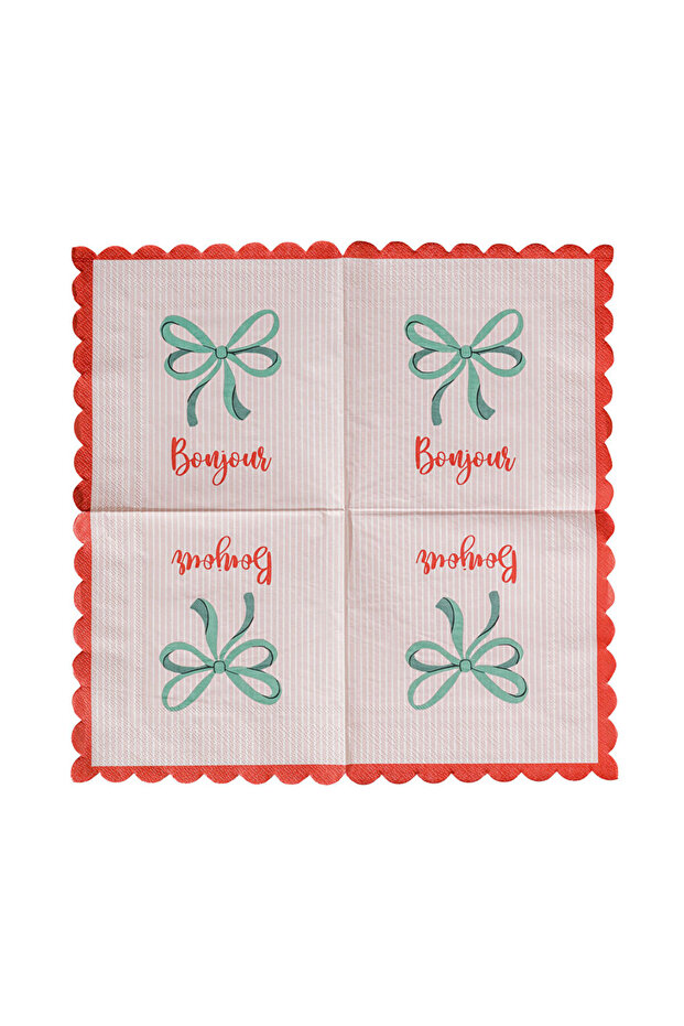 Sparkling Selections from Shining Store |   Bow Printed Paper Napkins 20 Pcs - 4