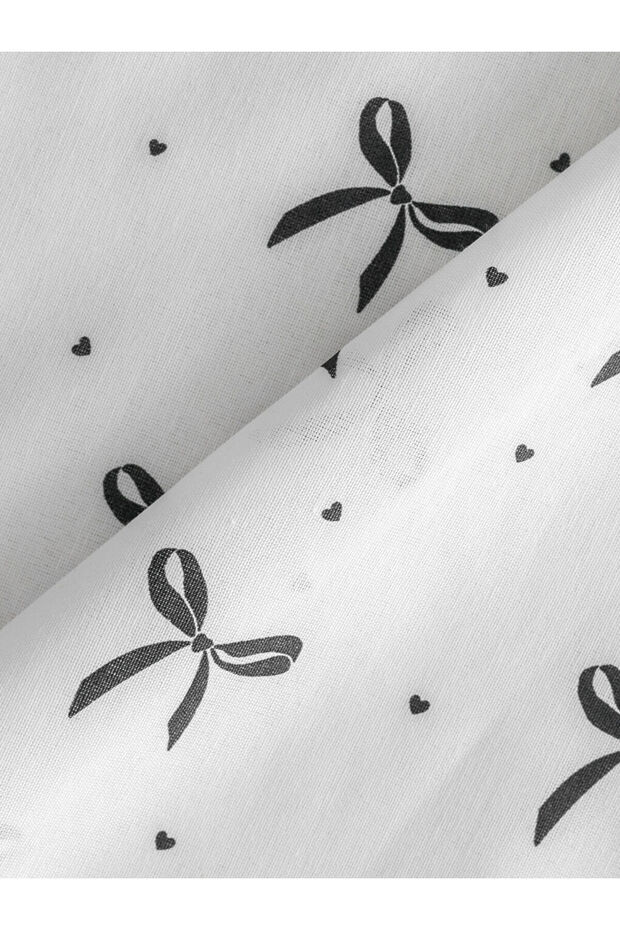 Sparkling Selections from Shining Store |   Bow Printed Single Elastic Sheet - 3