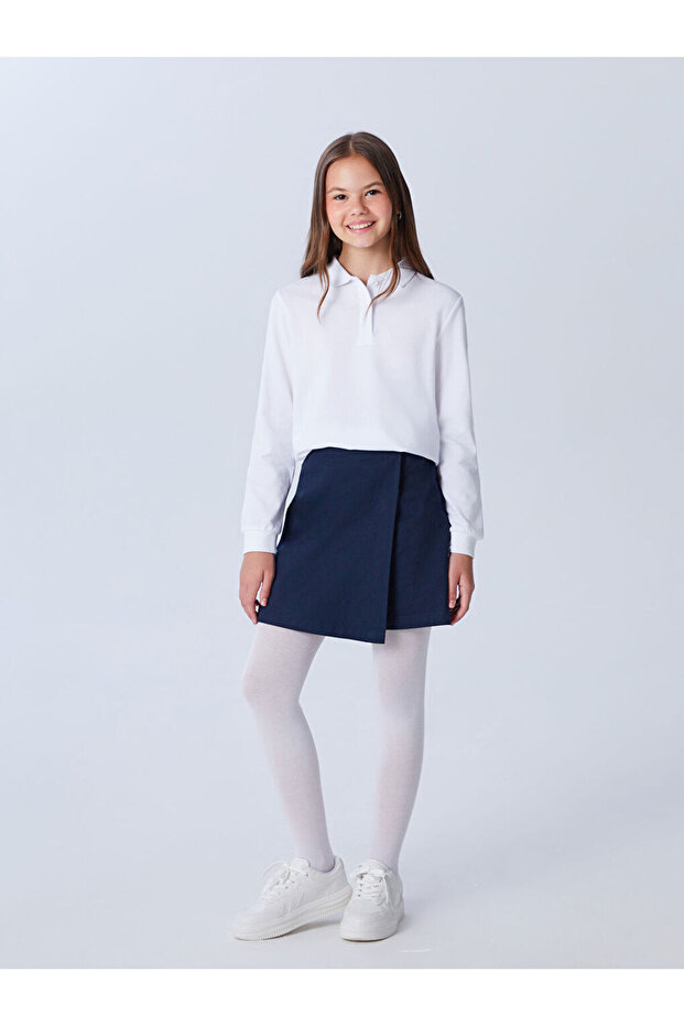 UZG Store'dan Stilinizi Oluşturun | Basic Gabardin Kız Çocuk Şort Etek - 1