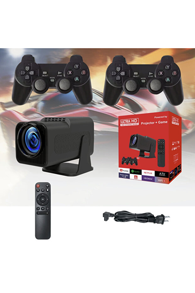 N2L Store® Portable Video Projector, Android 11, 4K, 12000 lumens, with 2 controllers included - 4