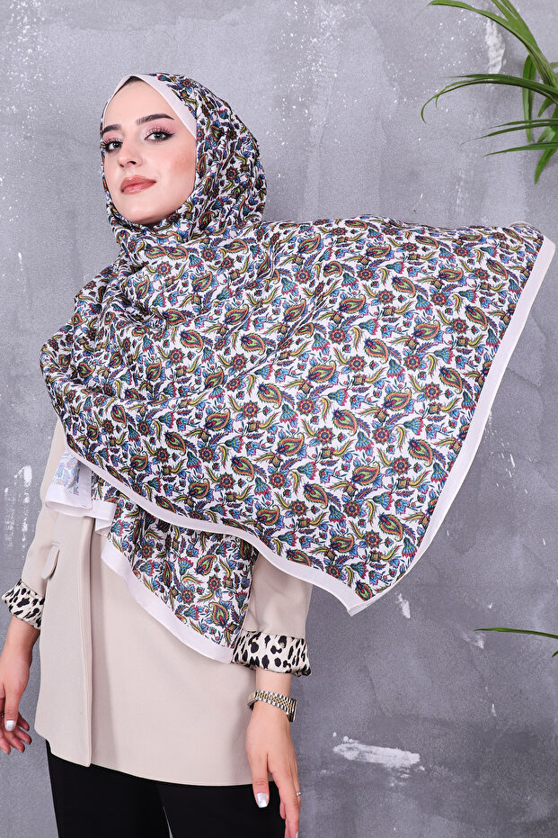 Soft Cotton Patterned Shawl - 4