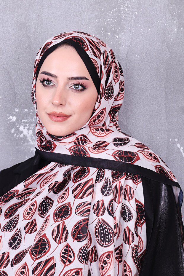 شال منقوش من القطن الناعم - 4