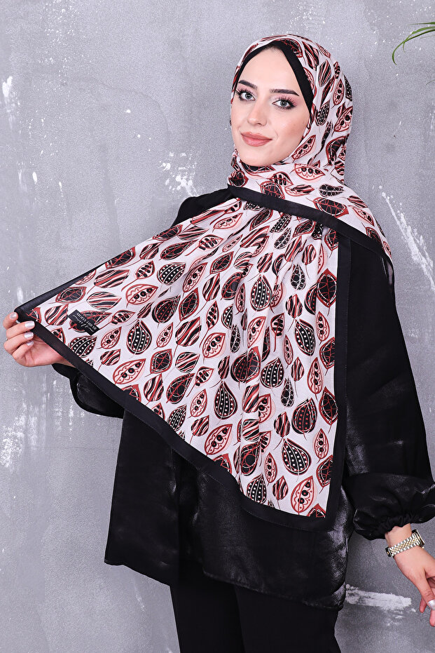 شال منقوش من القطن الناعم - 2