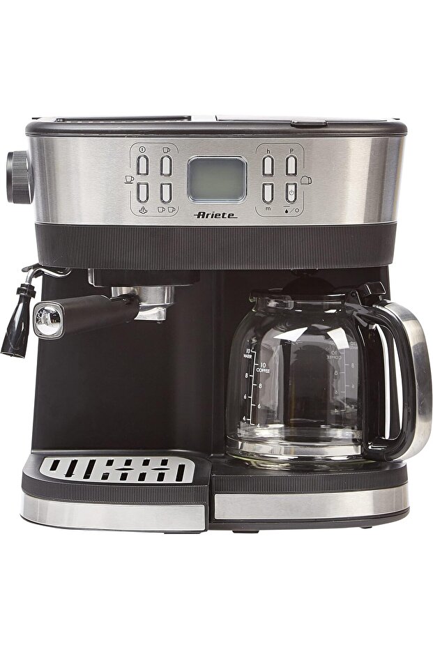 2 In 1 Espresso + Drip Coffee Maker Machine, with Steam Function at 20 Bar, LCD Display, 4h W - 3
