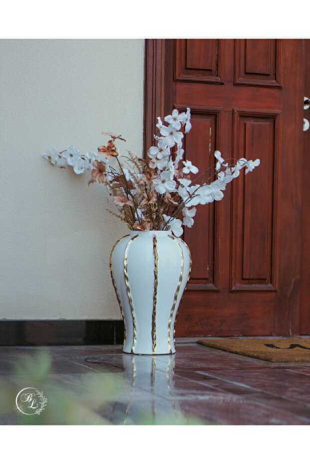 Beth & Lily – Katie Extra Large Ceramic Ginger Jar | Grand Statement Home Decor Piece | Eid Gift UAE GCC