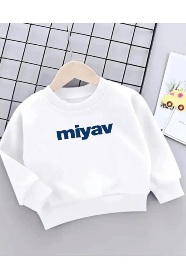 Children's Meow Printed Sweatshirt Hoodie