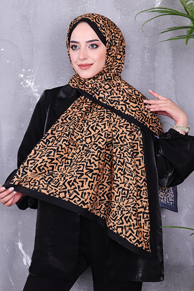 شال منقوش من القطن الناعم - 3