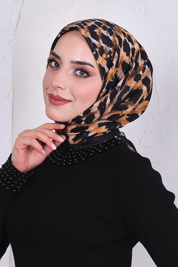 وشاح منقوش من القطن الناعم - 2