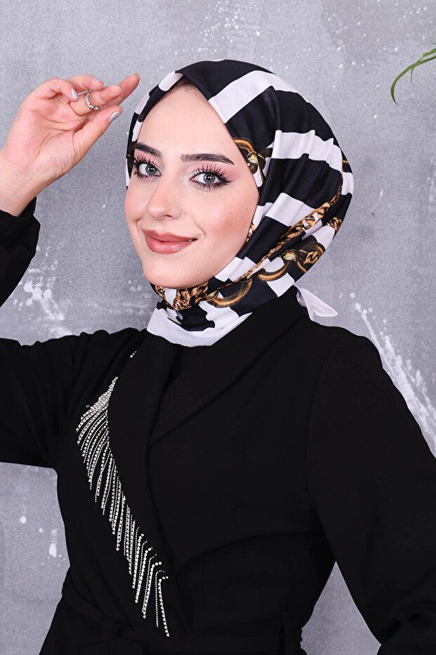 Soft Cotton Patterned Scarf - 5