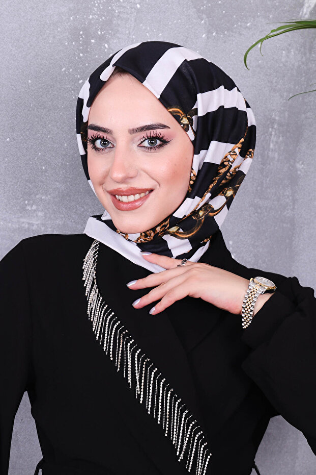 Soft Cotton Patterned Scarf - 1