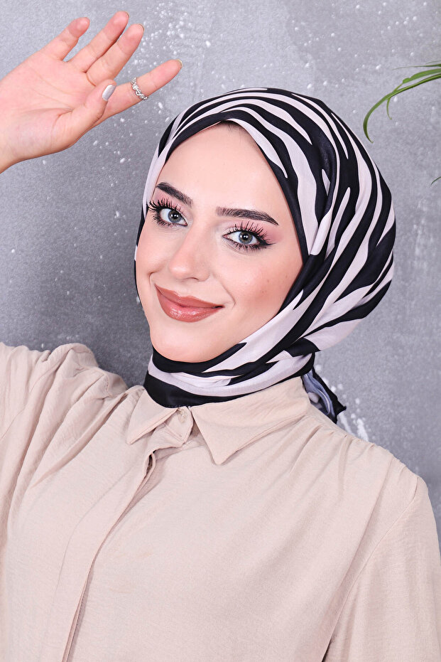 وشاح منقوش من القطن الناعم - 3