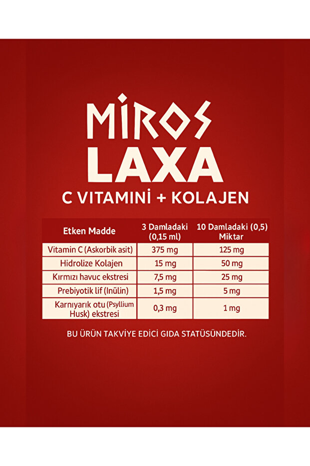 MIROS LAXA | Bitkisel Destekli Sıvı Takviye - 30 ml - 3