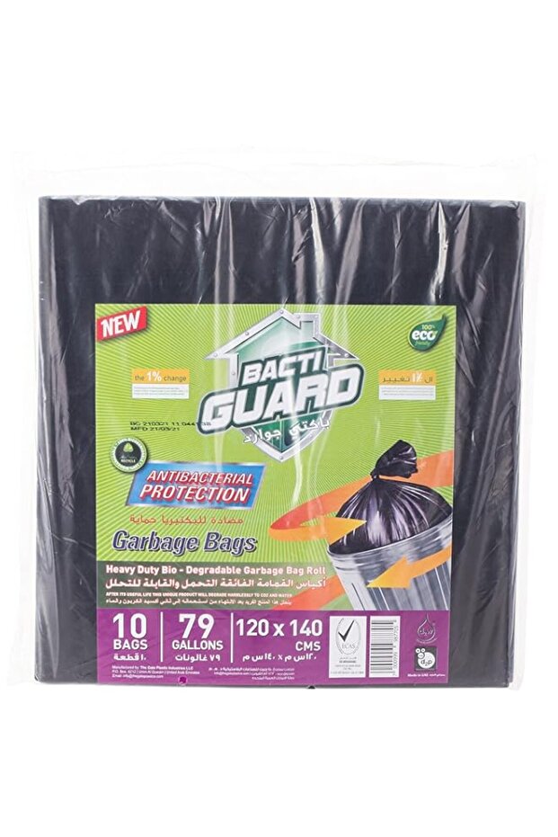 Garbage Bag Black Flat 120 X 140 Cm, 79 Gallon, 10