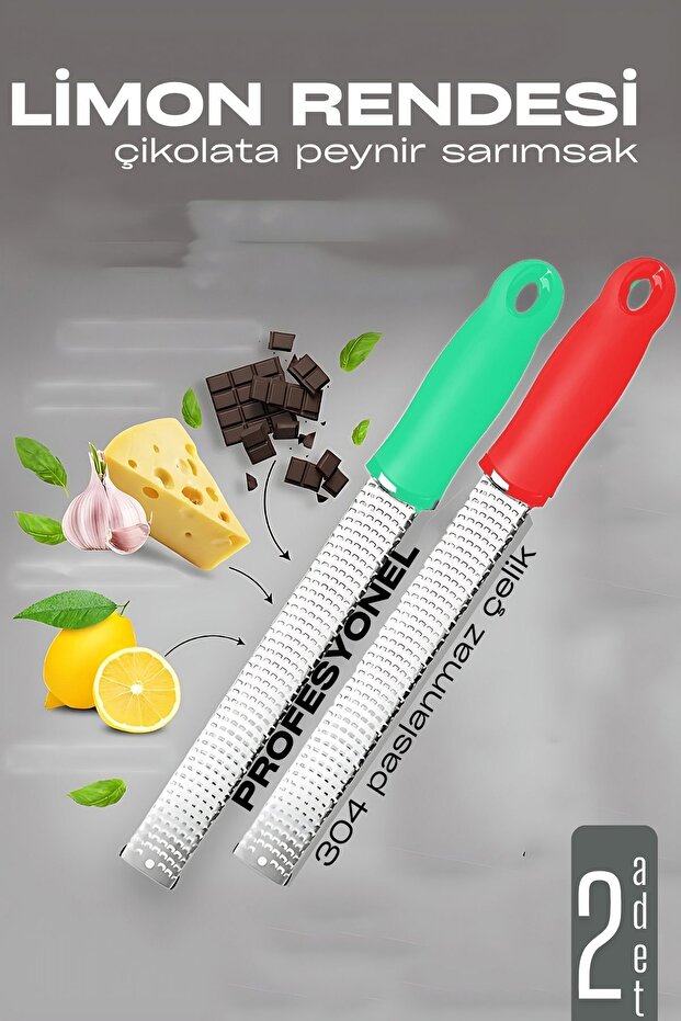 Limon Rendesi - Uzun Peynir Çikolata Sarımsak Rendesi 2 li set 721979 - 1