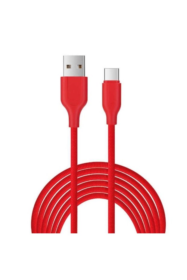 USB Type-C Data/Charging Cable, reinforced, 1m Red, BBL582