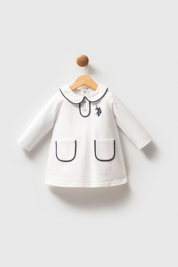U.S. Polo Assn Baby Girl White Dress