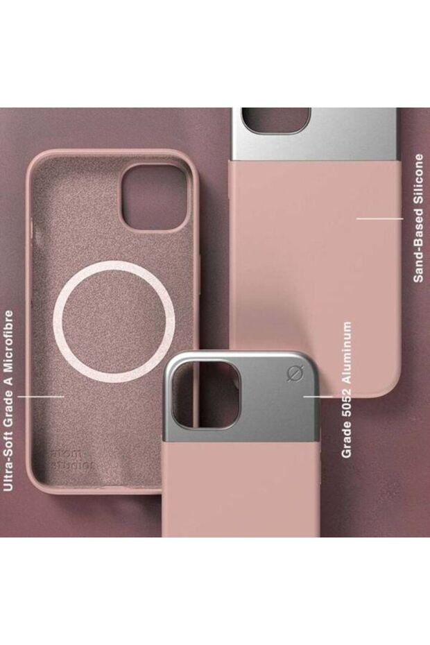 Compatible Case for Apple iPhone 13, MagSafe Function, Pink Silver - 2