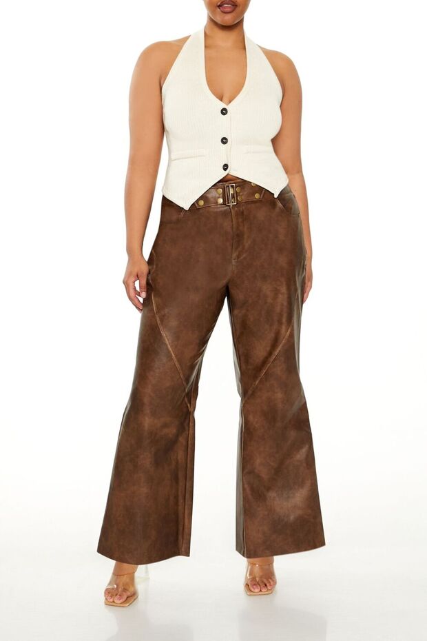 Plus Size Halter Yaka Yelek - 4