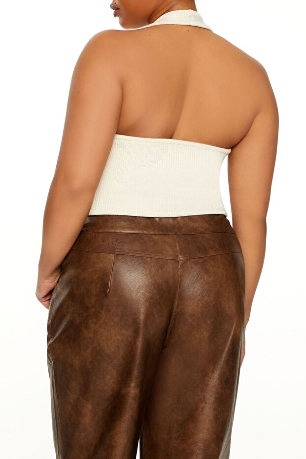 Plus Size Halter Yaka Yelek - 3