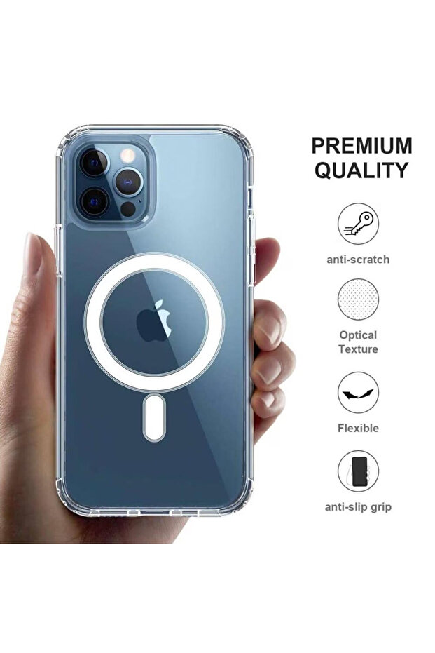 MagSafe compatible Case For Apple iPhone 13, Transparent - 2