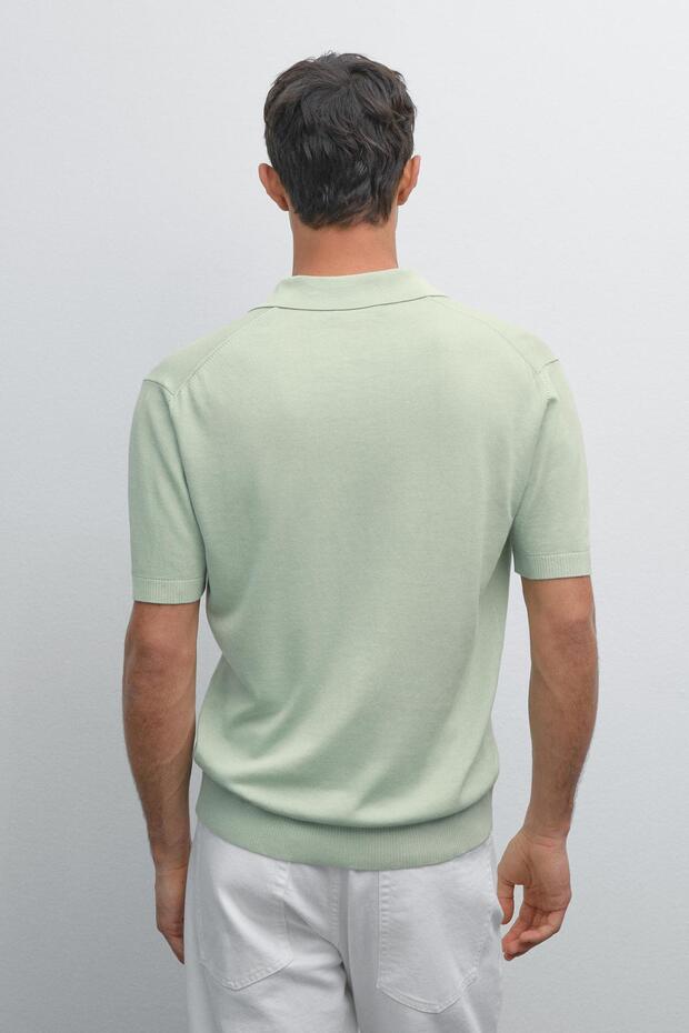 Kısa kollu triko polo t-shirt - 3