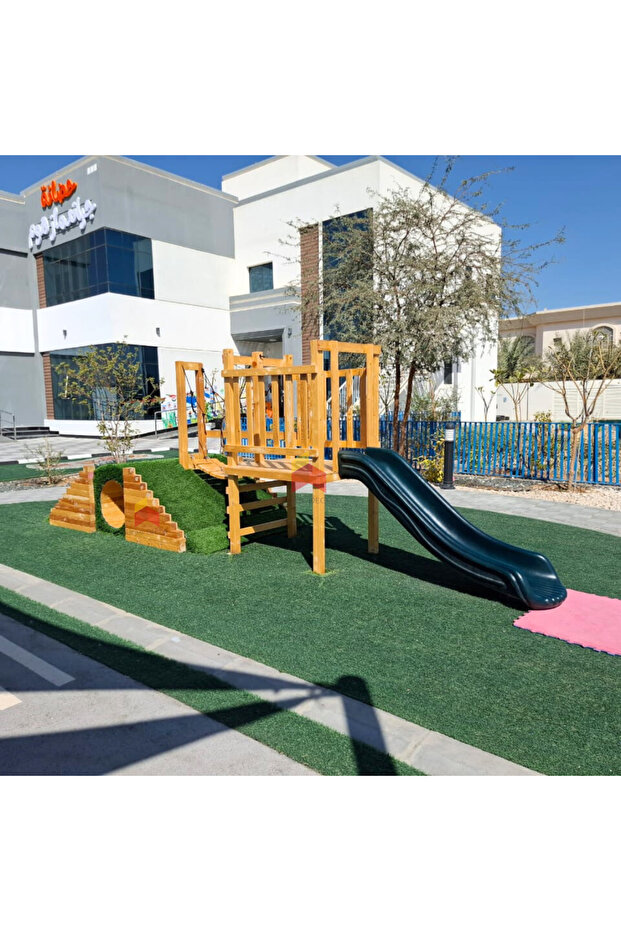 Out Door Play Structure with slide tunnel and bridge