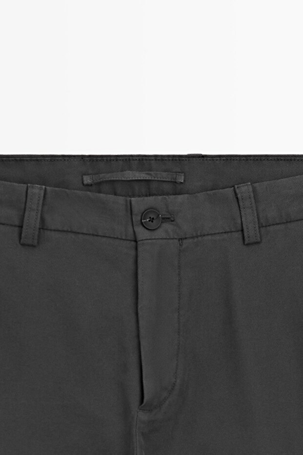 Slim fit dokulu pantolon - 6