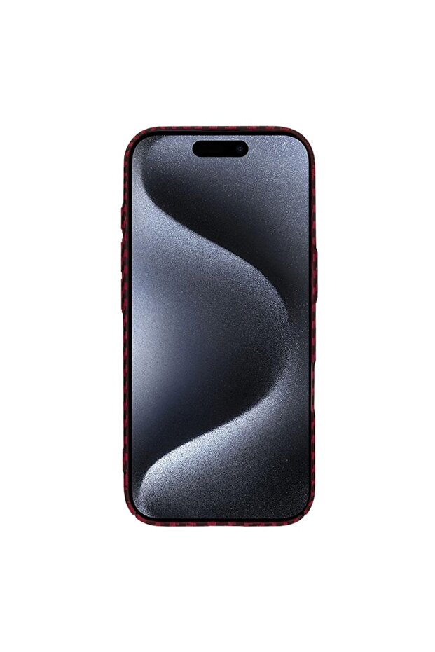 Protective Case for iPhone 15 Pro, D20, Hard Plastic, Elegant Ruby - 3