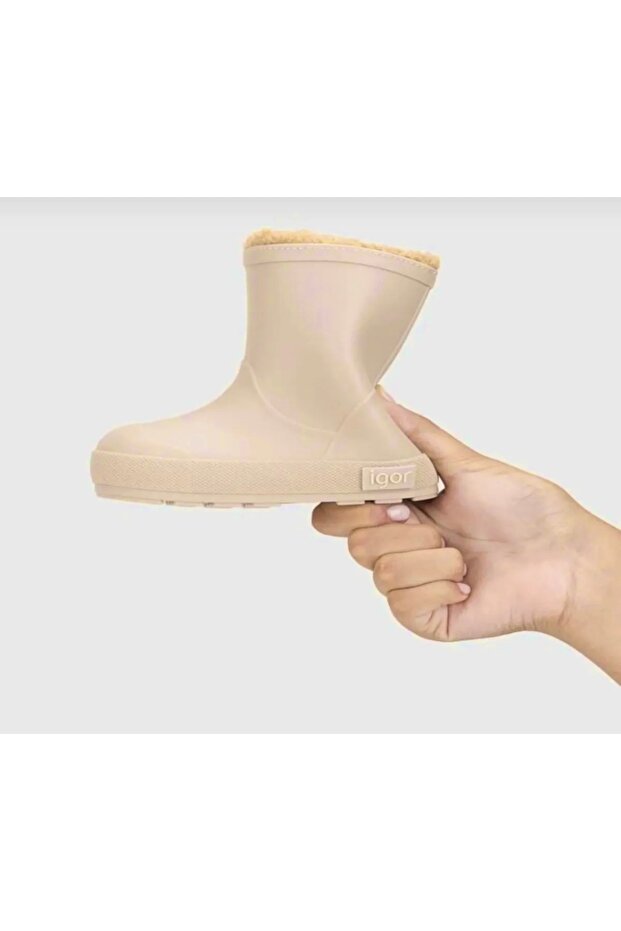 unisex çocuk vizon kürklü bot , YOGI BORREGUITO kürklü kar botu, yağmur botu , su geçirmez - 5