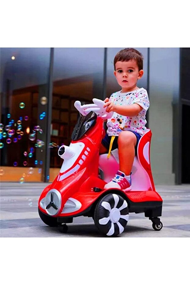 Electric Motorcycle for Kids with 4 Wheels