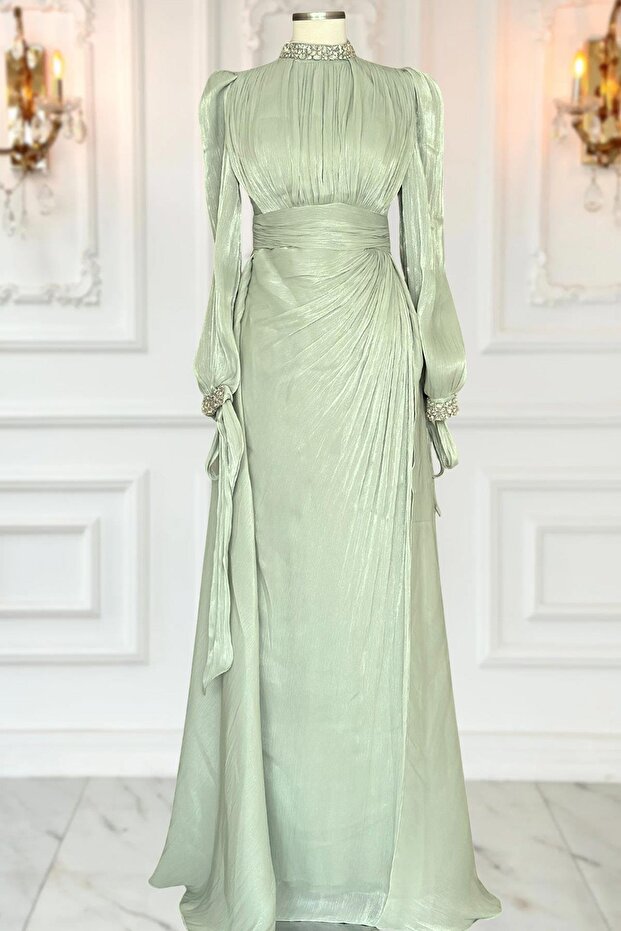 Gözde Abiye Elbise Mint - 1